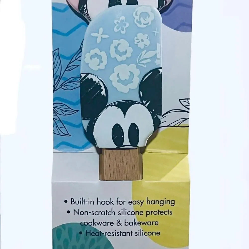 NWT Gorgeous Disney Mickey Minnie Mouse 2Pack Silicone Spatula Set Easter Spring